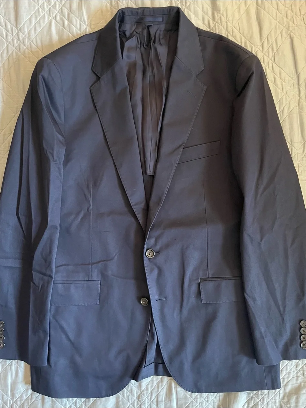J. CREW Ludlow Slim-fit suit jacket in Japanese cotton chino Navy 40R $398 CQ521
